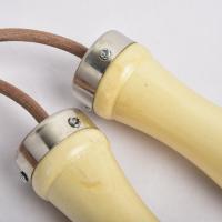 Leather Jump Rope with Wood Handles
