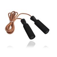 Weighted Leather Jump Rope with Wood Handles