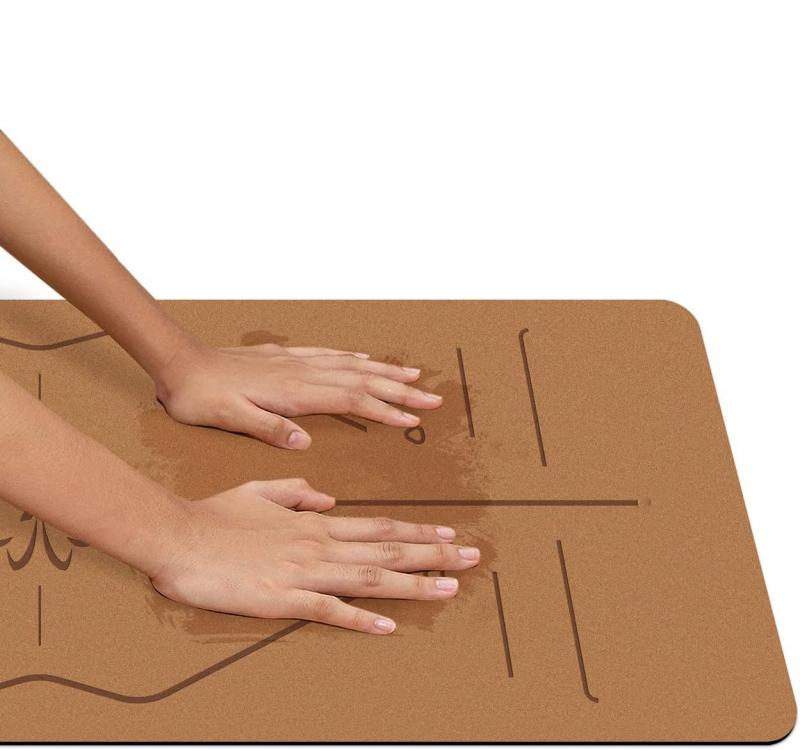 Cork rubber printing yoga mat
