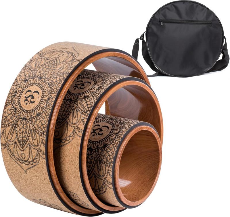 Cork yoga wheel