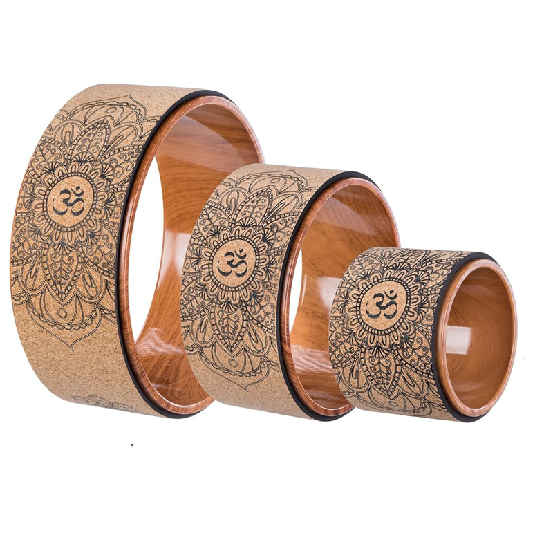 Cork yoga wheel