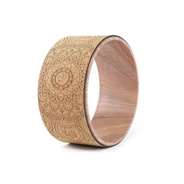 Cork yoga wheel